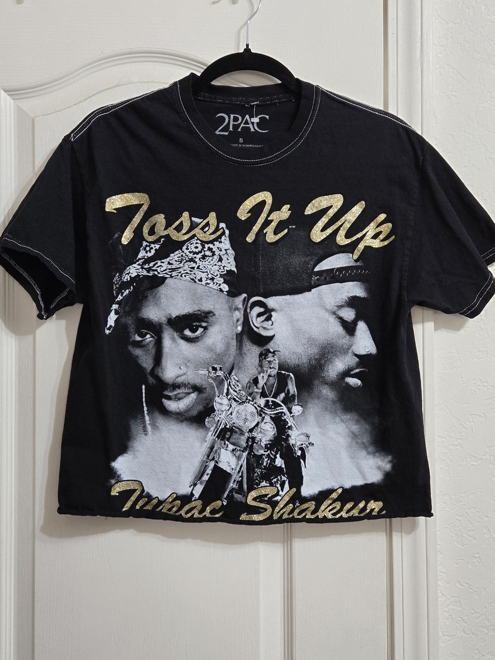 Bravado 2PAC Graphic Tee in Black with Silver Print